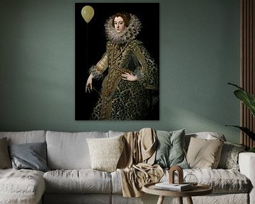 Königin Elisabeth von Bourbon mit Luftballon von Digital Art Studio