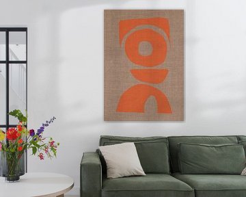 TW living - Linen collection - abstract objects orange van TW living