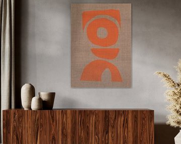 TW living - Linen collection - abstract objects orange van TW living