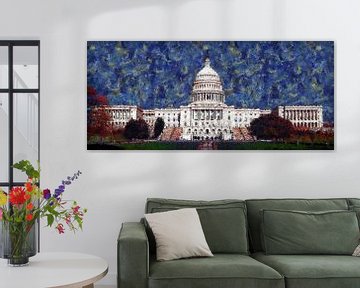Le Capitole à Washington (art dans le style de Vincent van Gogh)