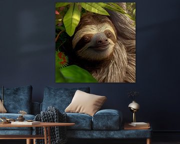 Portrait of a Sloth, ART Illustration by Animaflora PicsStock