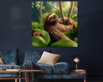 Portrait of a Sloth, ART Illustration by Animaflora PicsStock