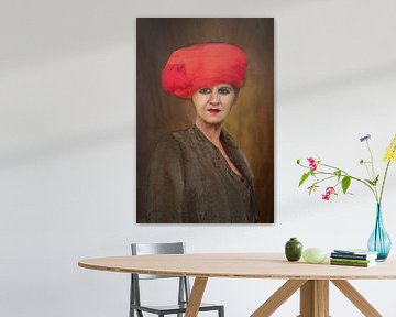 Reconstructie schilderij Kees van Dongen "Le Coquelicot" van Ineke VJ