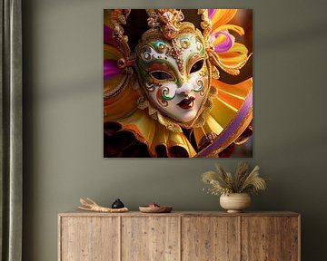 venezianische Karnevalsmaske, ART Illustration von Animaflora PicsStock