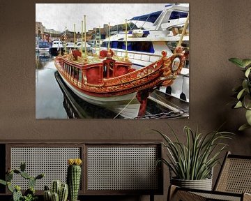 St Katharine Docks Boats 9 by Dorothy Berry-Lound