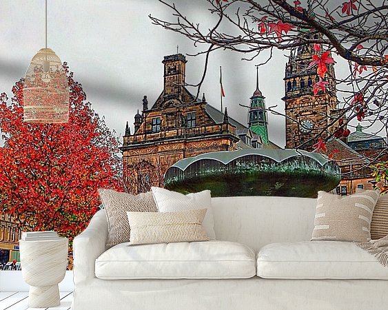 Voorbeeld van het werk in een kamer