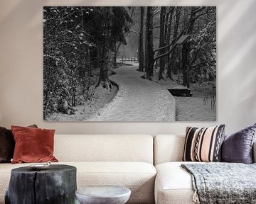 Winter Landscape with Nature Trail in the Black Moor/Rhön 1 by Holger Spieker