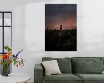 Amersfoort Onze Lieve Vrouwetoren van veraf van Amersfoort Fotoprint