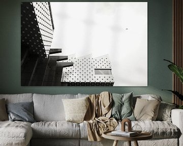Amersfoort Eemhuis abstrait en noir et blanc (Paysage) sur Amersfoort Fotoprint