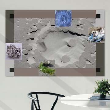 Op de grens van zee en zand.