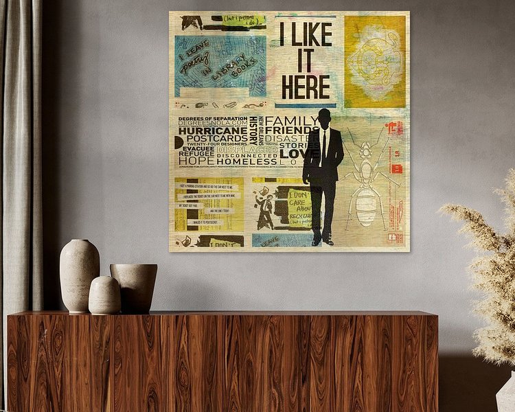 Voorbeeld van het werk in een kamer