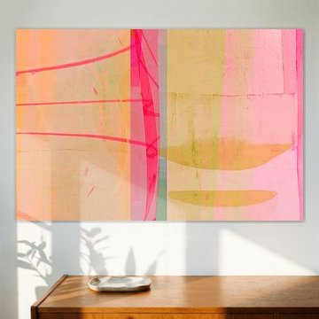 Moderne Abstraktion in Neon- und Pastellfarben von Studio Allee
