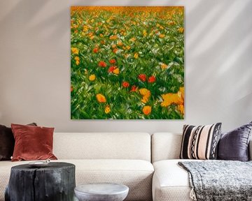 Dansende tulpen, abstract van Yanuschka | Fotografie Noordwijk