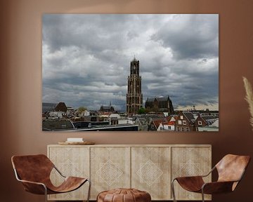 Stadsgezicht van Utrecht met onweersbui von Merijn van der Vliet