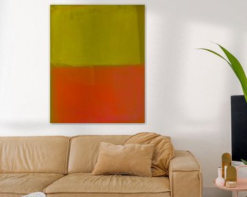Modern abstract in geel en oranje van Studio Allee