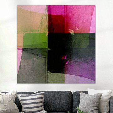 Abstract painting in warm colours by Studio Allee