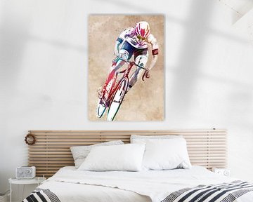 Cycling Bike sport art #cycling #sport #biking van JBJart Justyna Jaszke