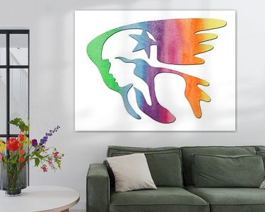 Example of the artwork in a room