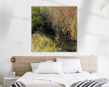 Rope bridge in the Balij by Ton Van Zeijl