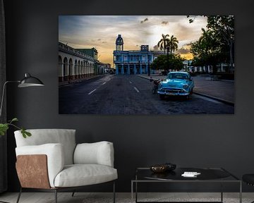 Cadillac during sunset in Cienfuegos by Alex Bosveld