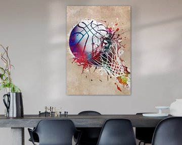 Basketbal sport kunst #basketbal van JBJart Justyna Jaszke