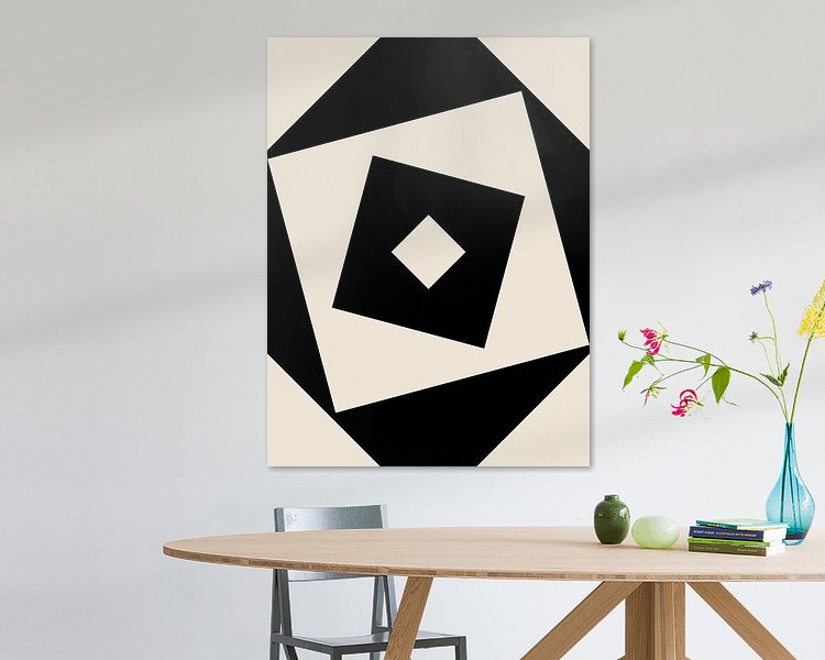 Voorbeeld van het werk in een kamer