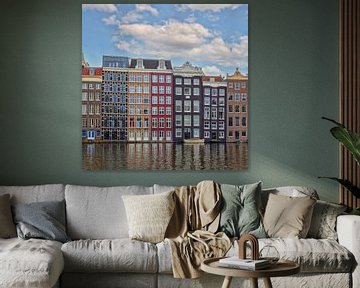 Maisons sur le canal à Amsterdam sur Carola Schellekens