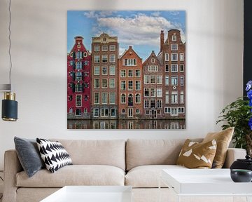 Maisons sur le canal à Amsterdam sur Carola Schellekens