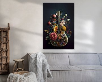 Flower gitar van Natasja Haandrikman