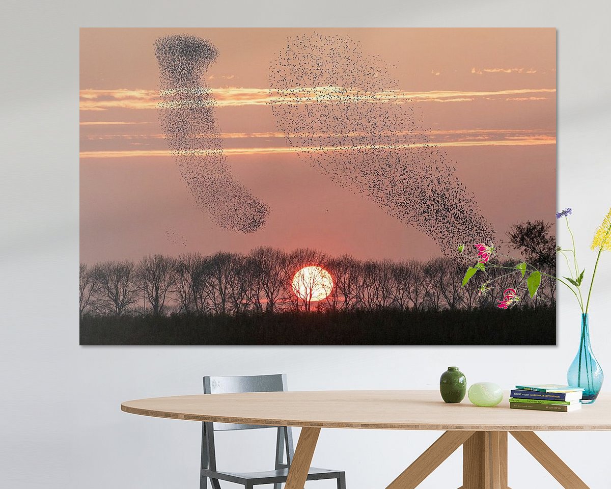 Voorbeeld van het werk in een kamer