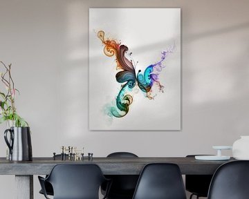 Colorful butterfly with smoky details van Natasja Haandrikman