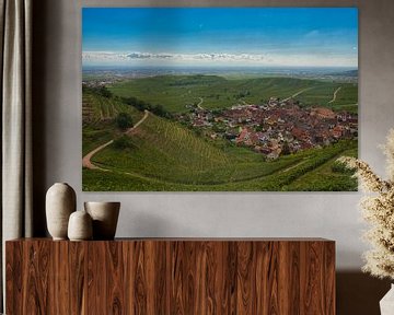 View of the wine village of Niedermorschwihr in Alsace by Tanja Voigt