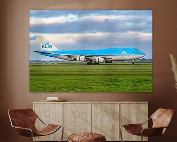 Geland: KLM Boeing 747-400M (PH-BFS). van Jaap van den Berg