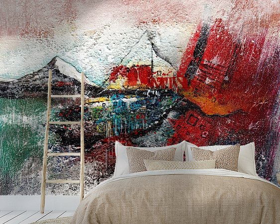 Voorbeeld van het werk in een kamer