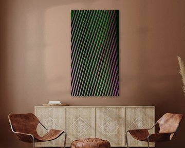 Photo abstraite en vert et violet sur Erik de Rijk