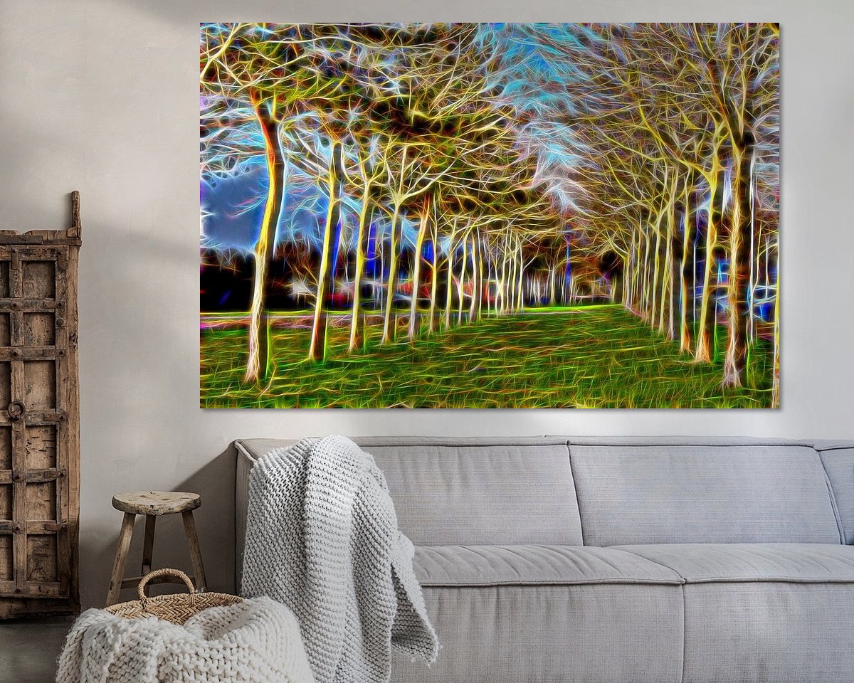 Voorbeeld van het werk in een kamer