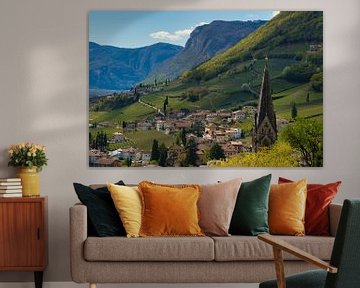 Vue sur Tramin dans le Tyrol du Sud sur Tanja Voigt