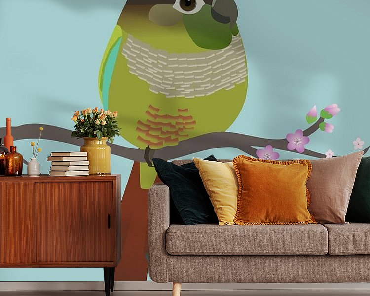 Voorbeeld van het werk in een kamer