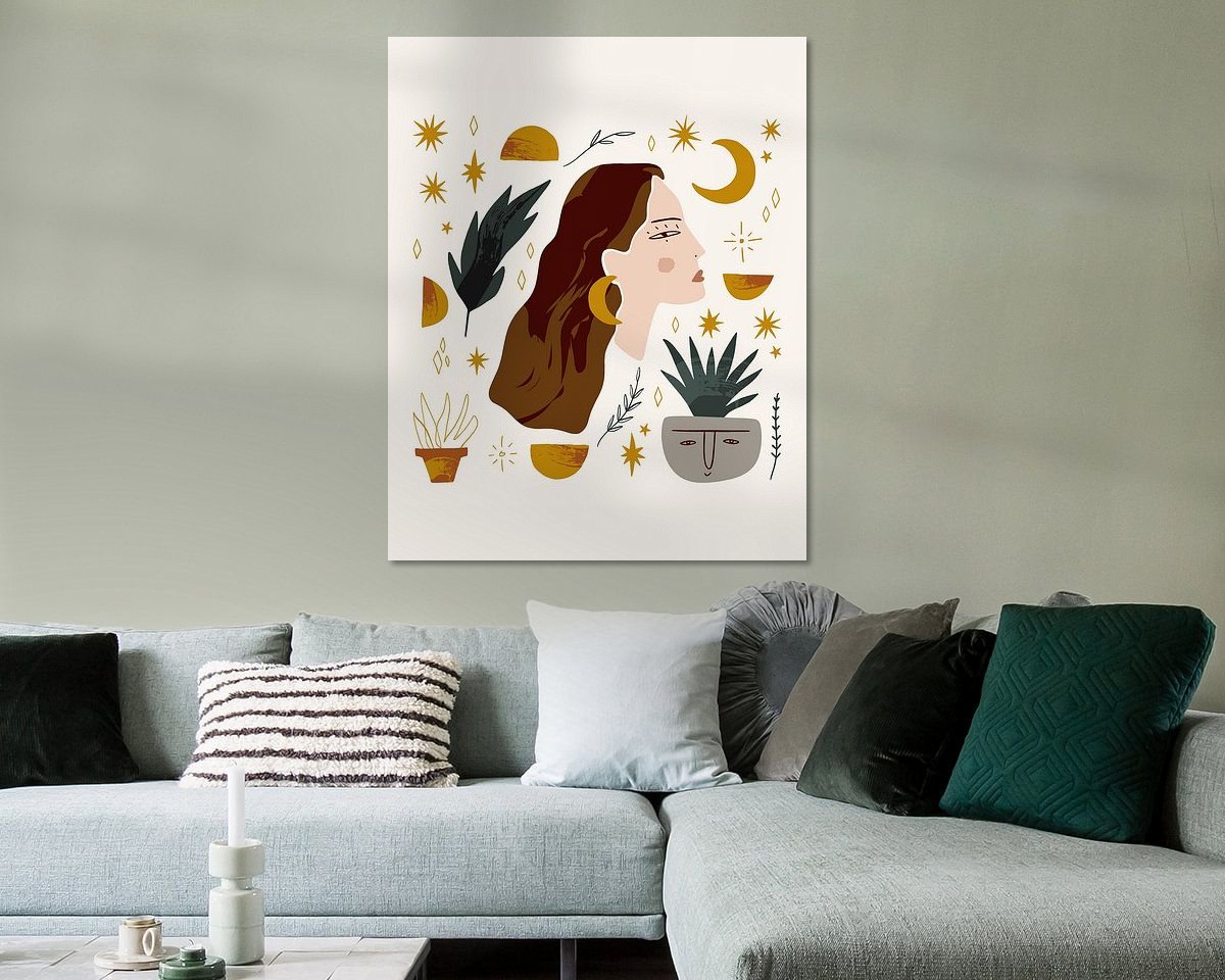 Voorbeeld van het werk in een kamer