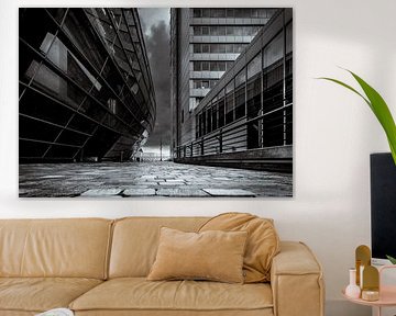 Bremerhaven Architektur. Schwarzweißfotografie
