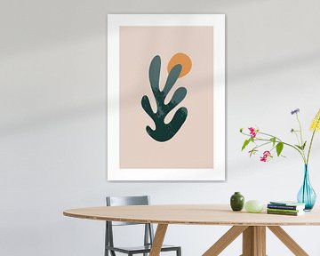 Botanische illustratie modern abstract in aardetinten van Studio Allee
