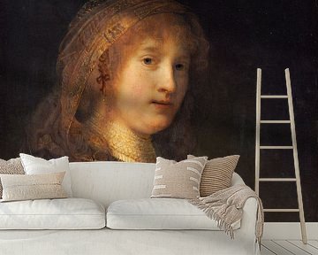 Saskia van Uylenburgh, de vrouw van de kunstenaar, Rembrandt van Rijn