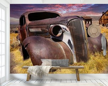 Vintage car body in ghost town Bodie by Dieter Walther