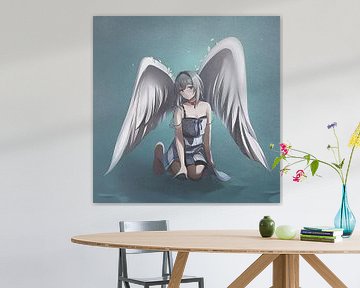 Anime illustration - angel girl by Emiel de Lange