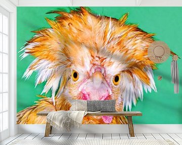 Boze kip lijkt een Angry Bird. van Rick Nederstigt