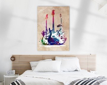3 Guitars music art #guitars #music