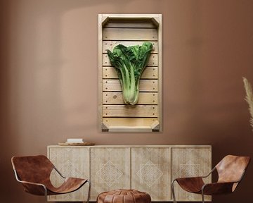 pak choi in auction crate by Roland van Balen