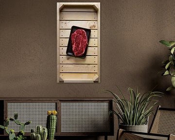 Meat in auction crate by Roland van Balen