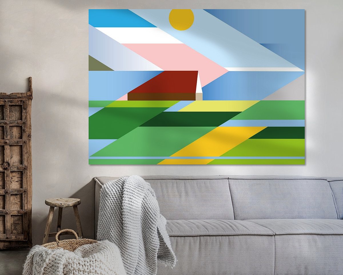 Voorbeeld van het werk in een kamer