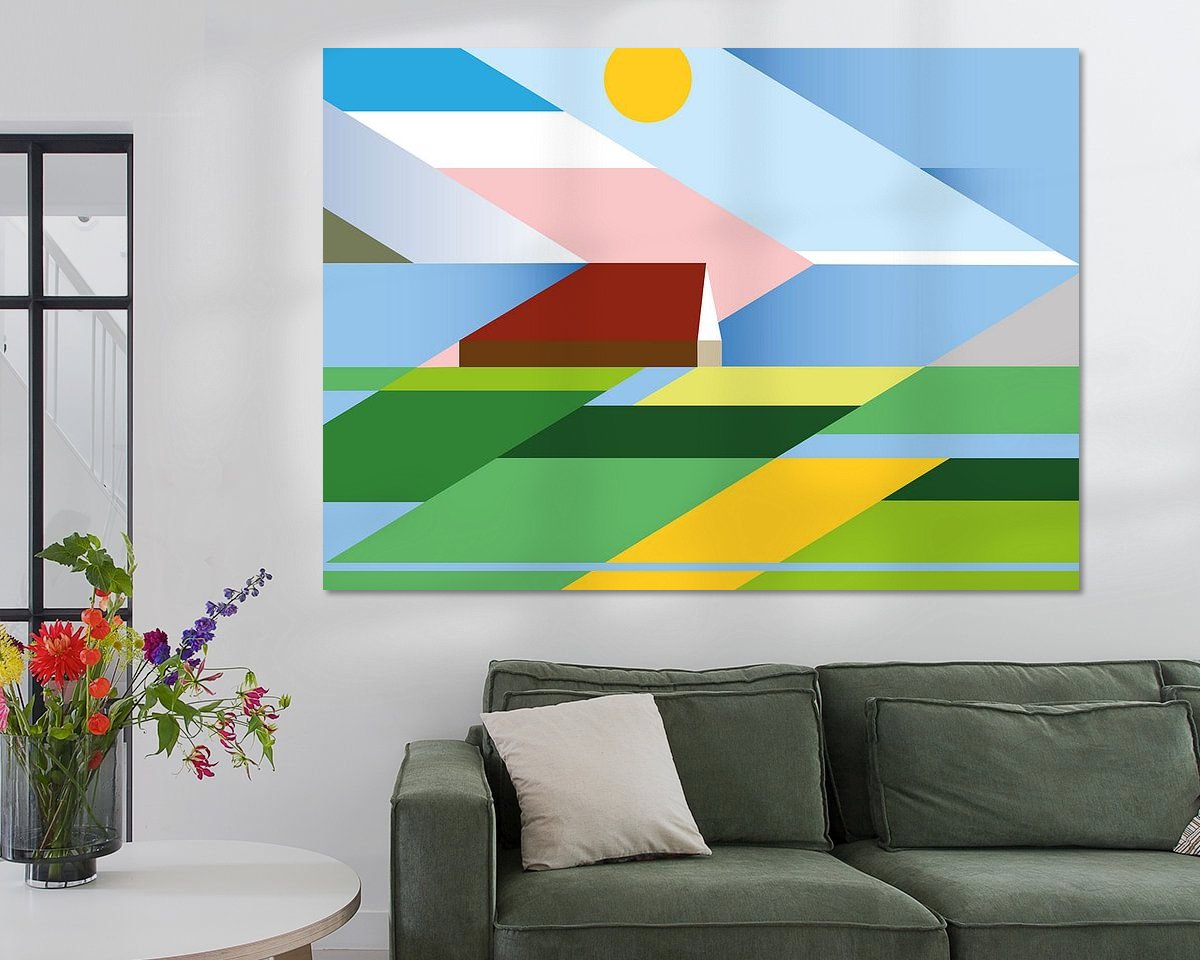 Voorbeeld van het werk in een kamer